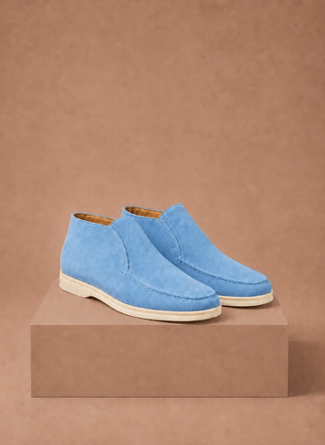 Men's Suede Ankle Loafers – Smart Casual Moc-Toe | Areleon