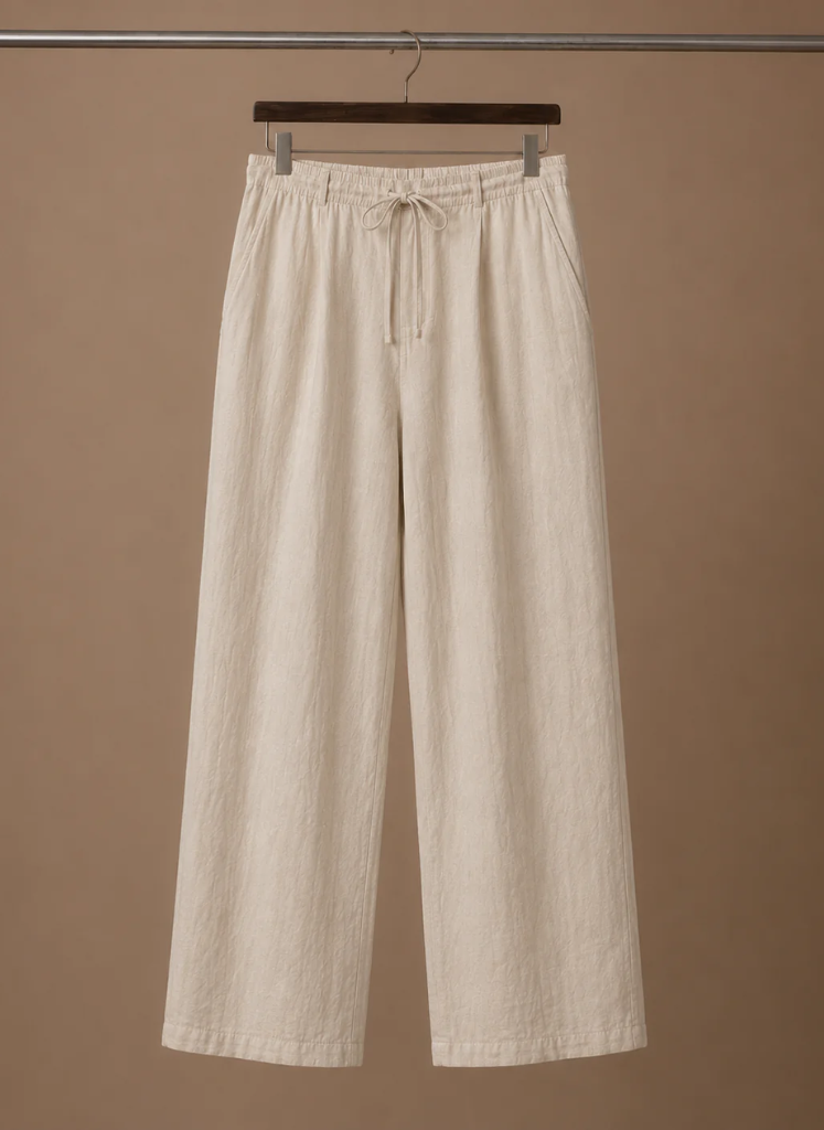 Men's Linen Blend Trousers – Lightweight Smart Casual | Areleon