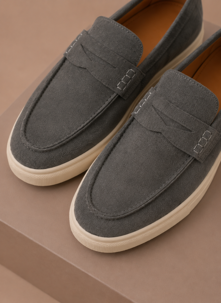Men's Suede Penny Loafers – Premium Lightweight Slip-On | Areleon