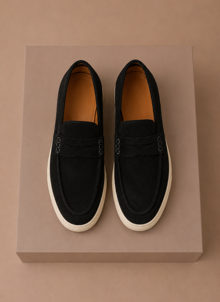 Men's Suede Penny Loafers – Premium Lightweight Slip-On | Areleon