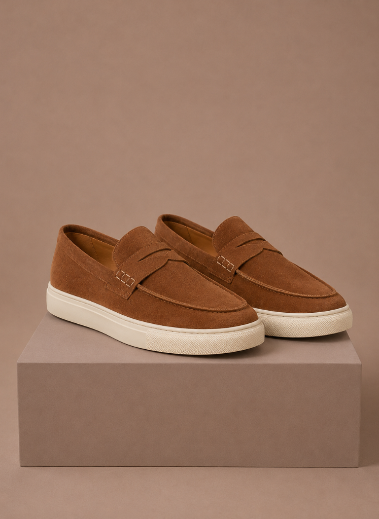 Men's Suede Penny Loafers – Premium Lightweight Slip-On | Areleon