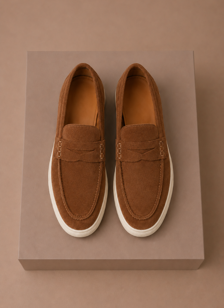 Men's Suede Penny Loafers – Premium Lightweight Slip-On | Areleon