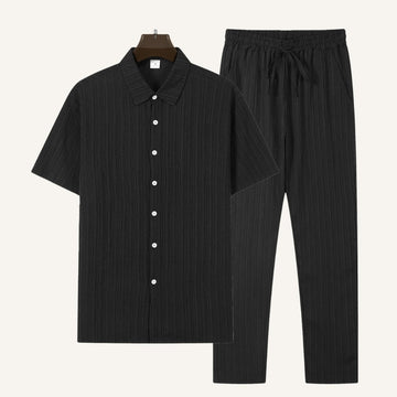 Textured Shirt Trousers Set Riviera Ease