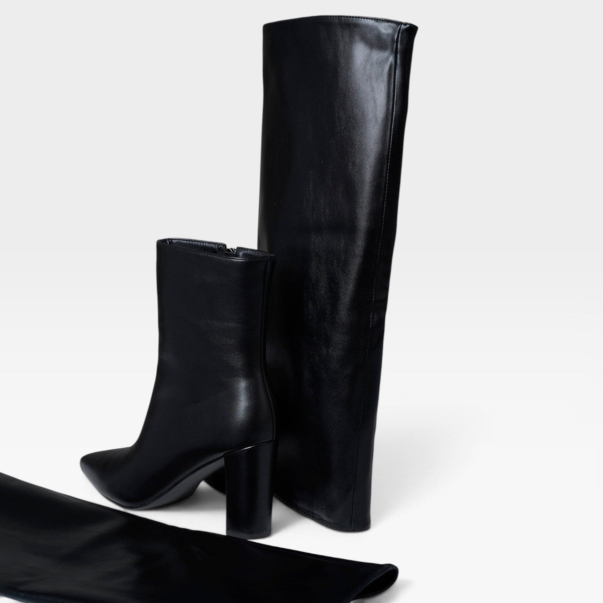 Women's Leather Convertible Knee High Boots