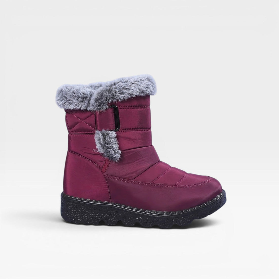 Women's Quilted Winter Boots – Faux Fur Lined Waterproof Snow Boots