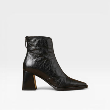 Women's Ankle Boots – Elegant Square Toe Chunky Block Heel Slip On Style