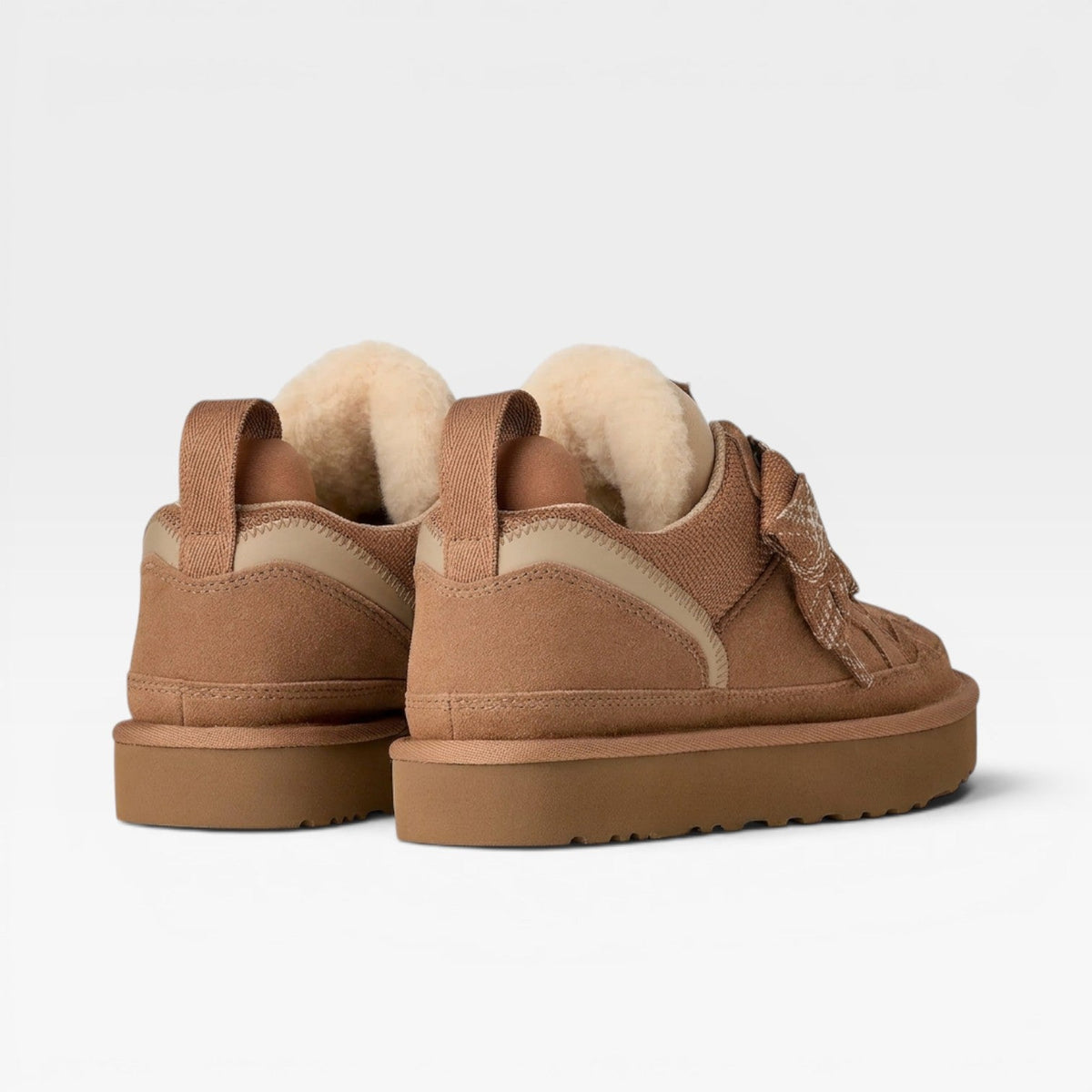 Women's Shearling Lined Sneakers – Cozy Genuine Suede Chunky Trainers