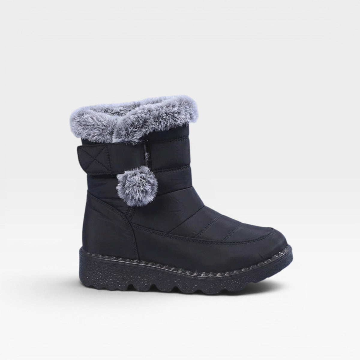 Women's Quilted Winter Boots – Faux Fur Lined Waterproof Snow Boots