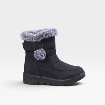 Women's Quilted Winter Boots – Faux Fur Lined Waterproof Snow Boots