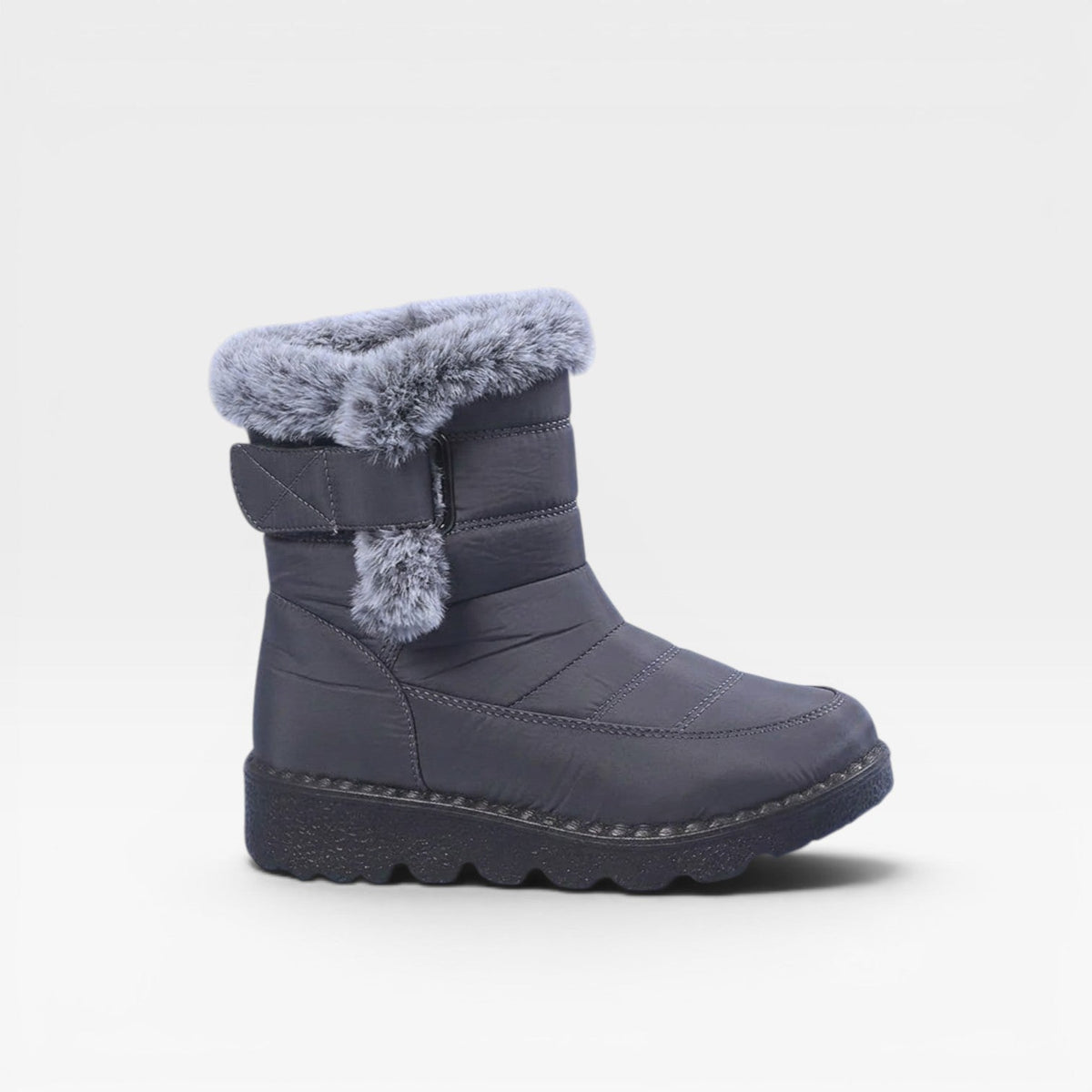 Women's Quilted Winter Boots – Faux Fur Lined Waterproof Snow Boots