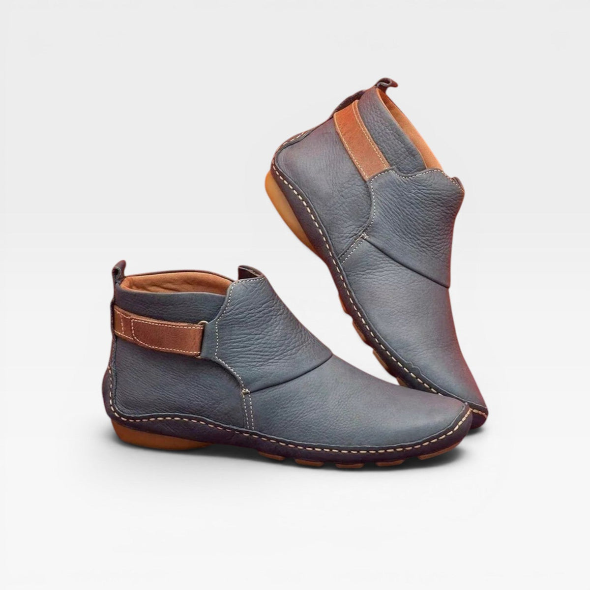 Women's Leather Ankle Boots – Cushioned Comfort Autumn Booties