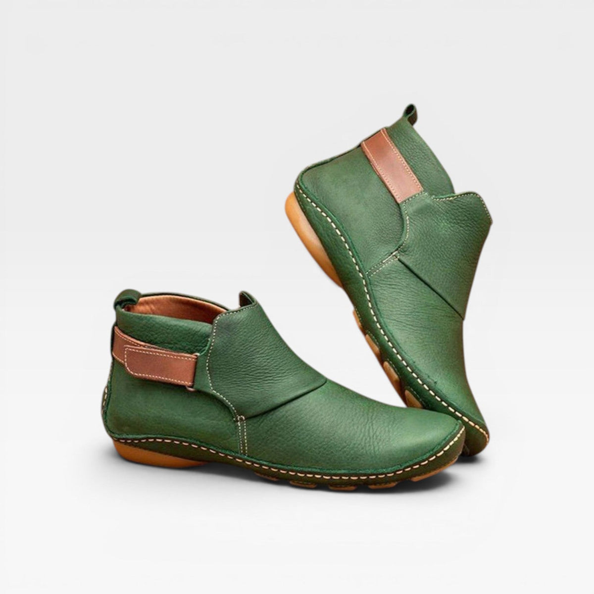 Women's Leather Ankle Boots – Cushioned Comfort Autumn Booties