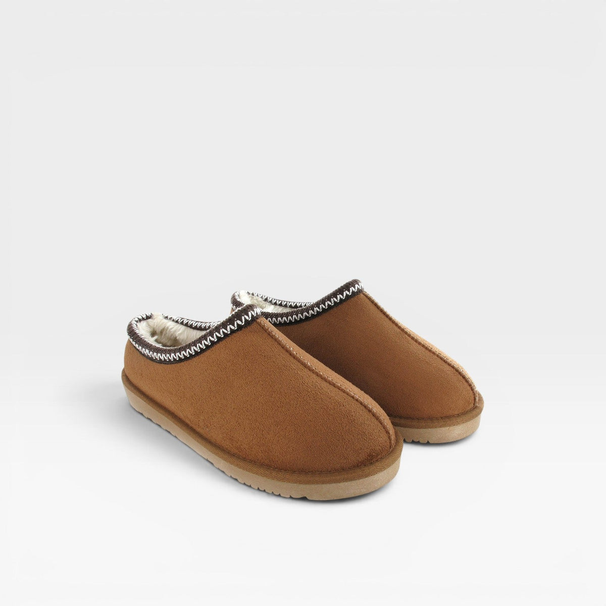 Women's Faux Fur Lined Clogs – Cozy Suede Slip On Mule for Everyday Warmth