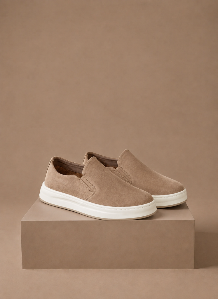 Men’s Suede Slip-On Sneakers – Casual Everyday Loafers | Areleon