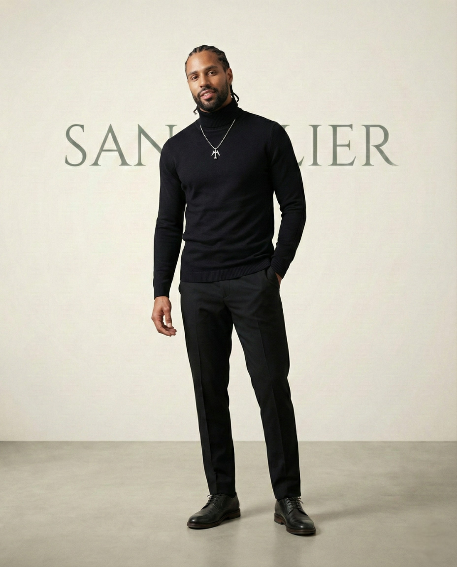 Pullover Sweater Refined Neck
