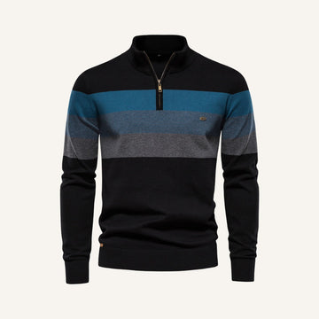 Striped Sweater Prestige Quarter-Zip