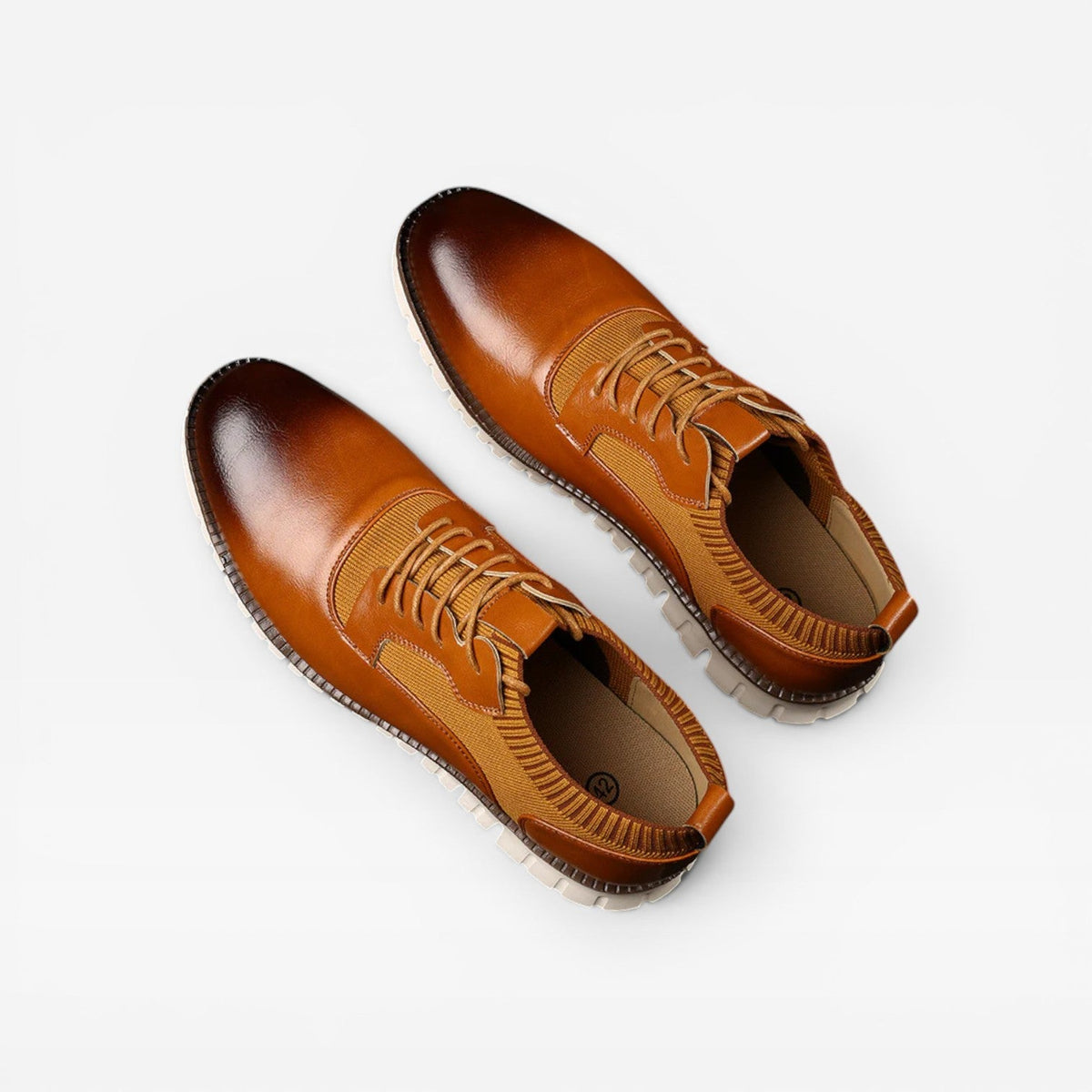 Men's Oxford Style Trainers – Smart Casual Lace Up Leather Sneakers