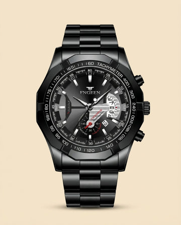FG Elite Black Chronograph Sport Watch