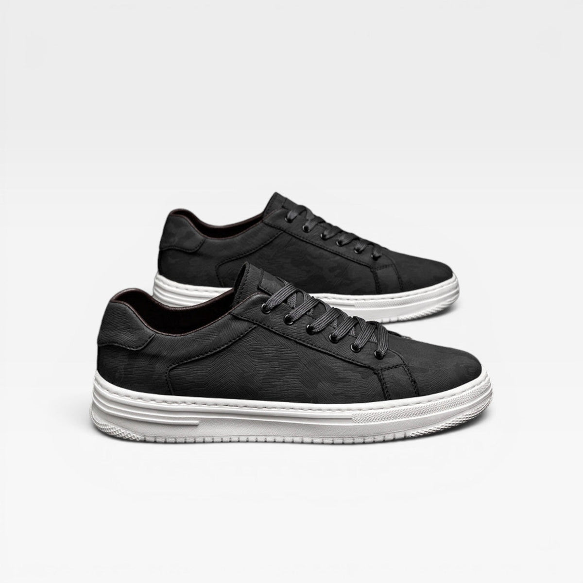 Men's Leather Trainers – Classic Lace Up Smart Casual Everyday Sneakers