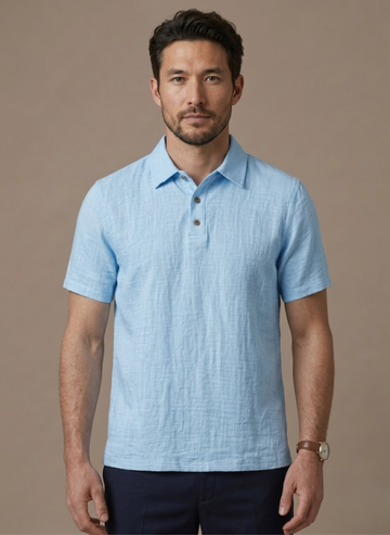 Men's Linen Style Beach Shirt – Lightweight Breathable Summer | Areleon