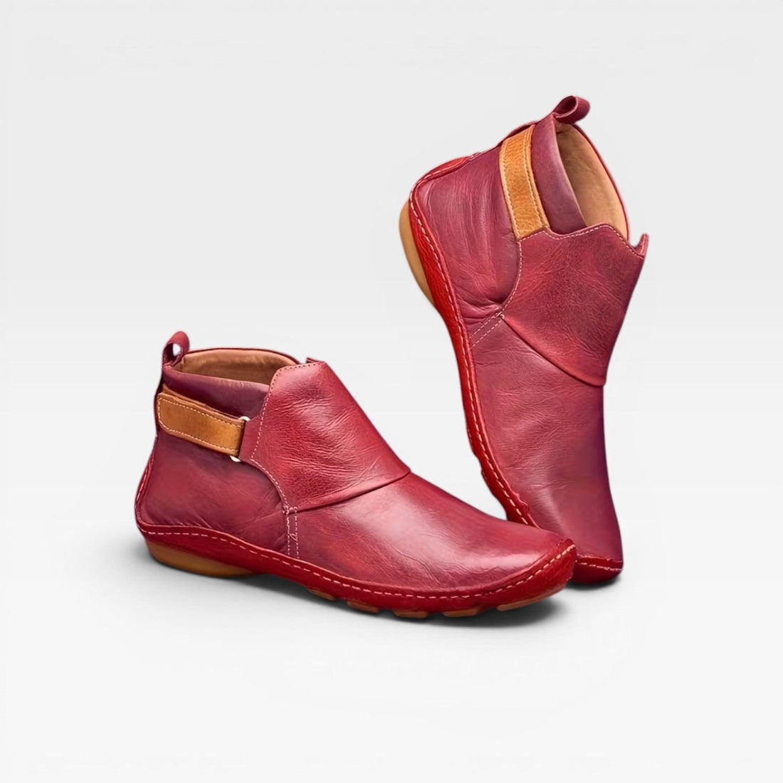 Women's Leather Ankle Boots – Cushioned Comfort Autumn Booties