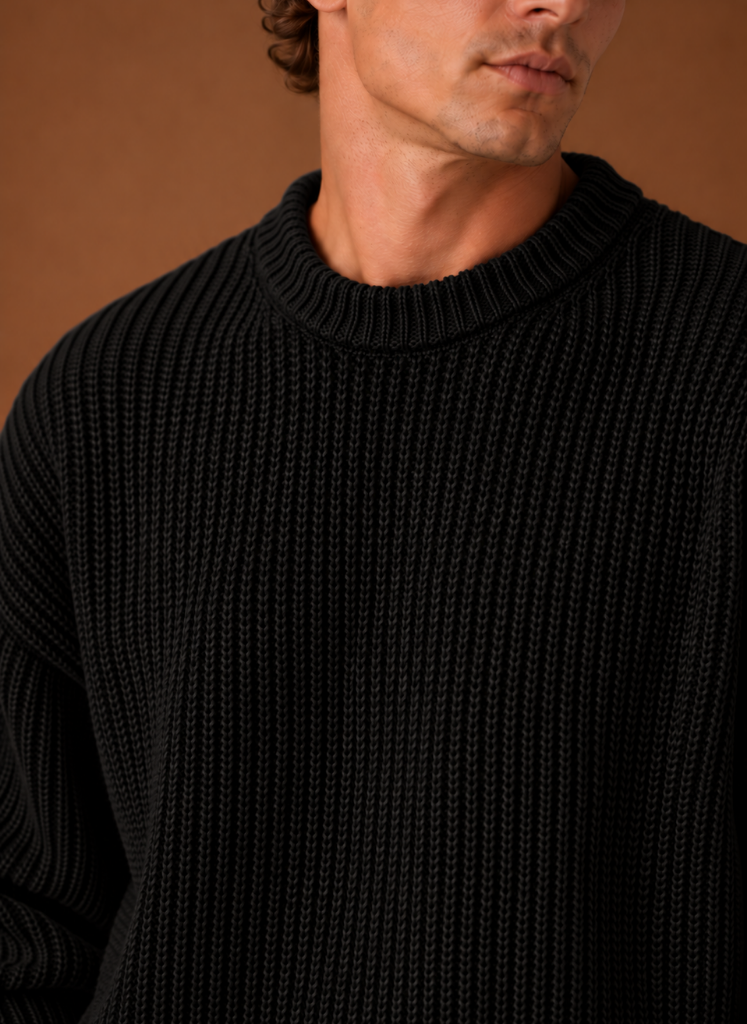 Men's Chunky Knit Crewneck Sweater | Areleon
