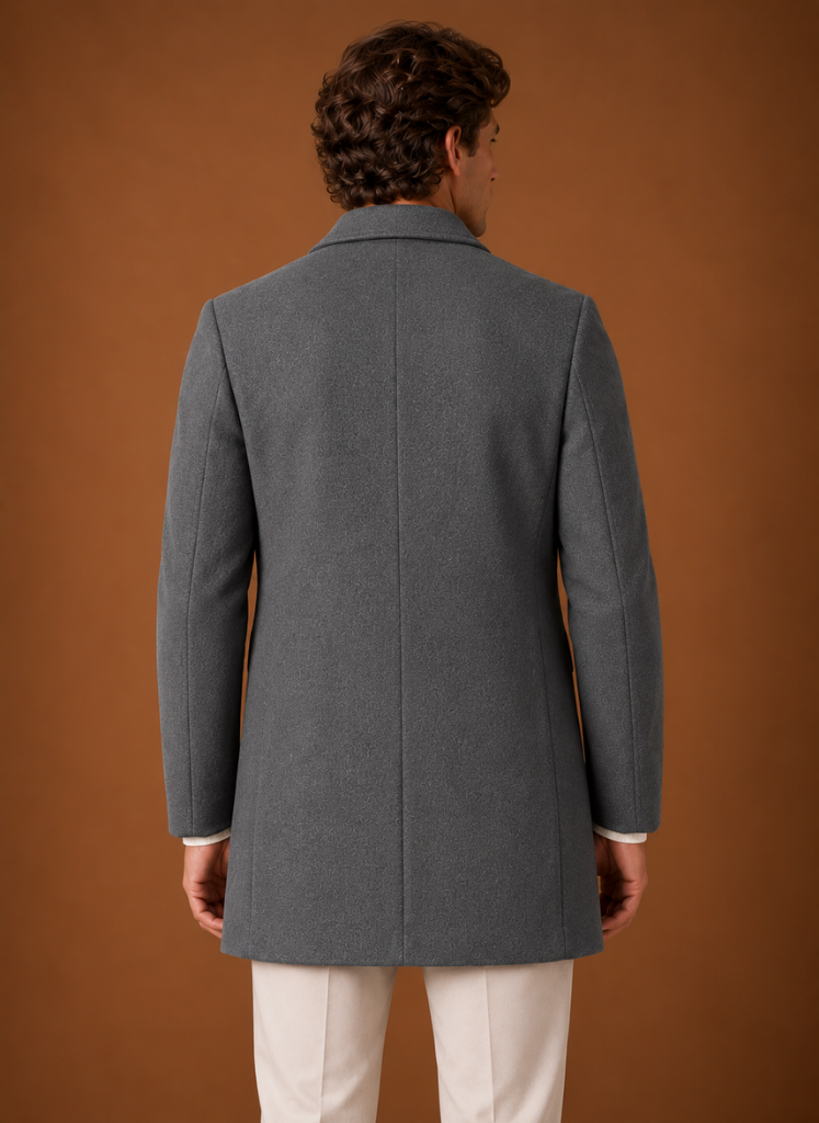 Men's Long Overcoat - Tailored Topcoat | Areleon