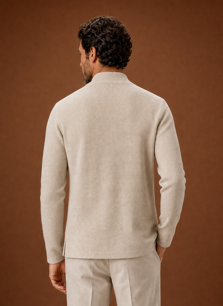 Men's Knit Cardigan - Open Front Longline Cardigan | Areleon