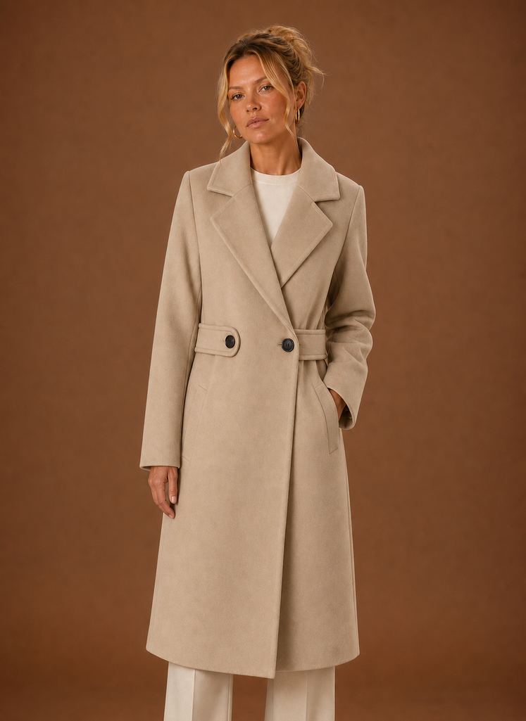 Women's Mid-Long Trench Coat - Outerwear Jacket | Areleon