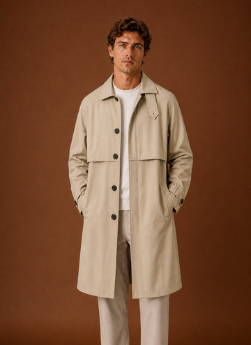 Men's Trench Coat - Mid-Long Overcoat | Areleon