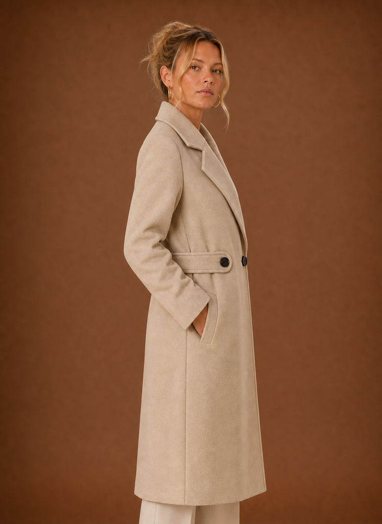 Women's Mid-Long Trench Coat - Outerwear Jacket | Areleon