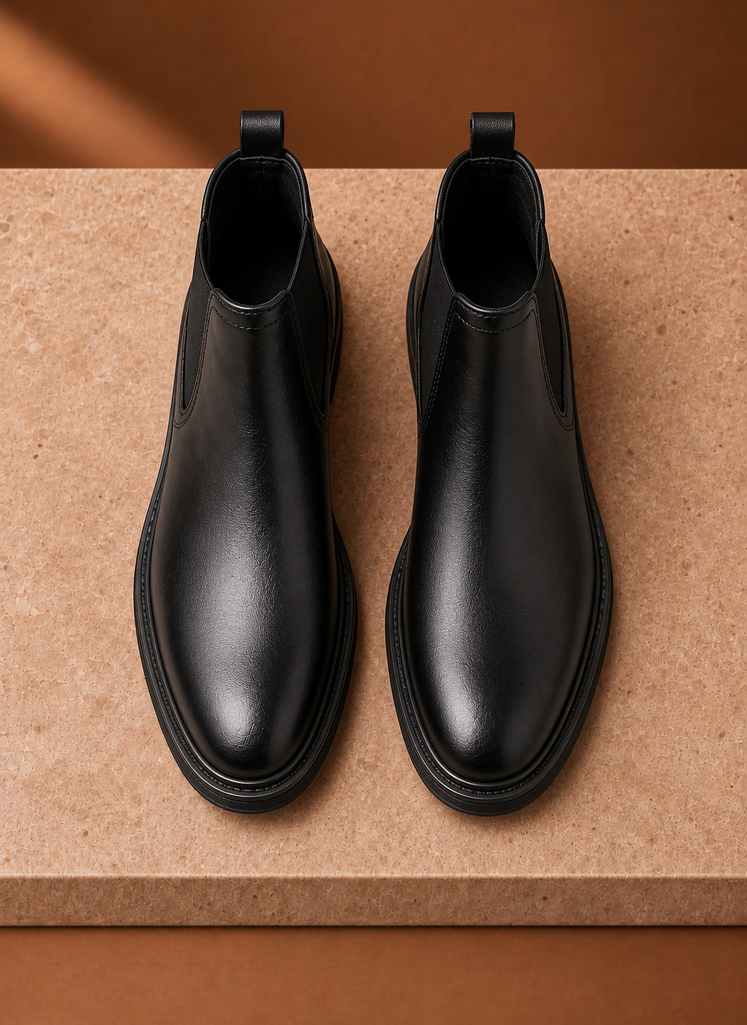 Men's Chelsea Boot - Elastic-Sided Pull-On Ankle Boot | Areleon