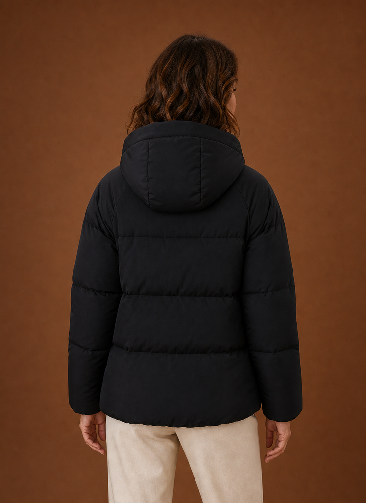 Women's Puffer Jacket Hooded Quilted Winter Coat | Areleon