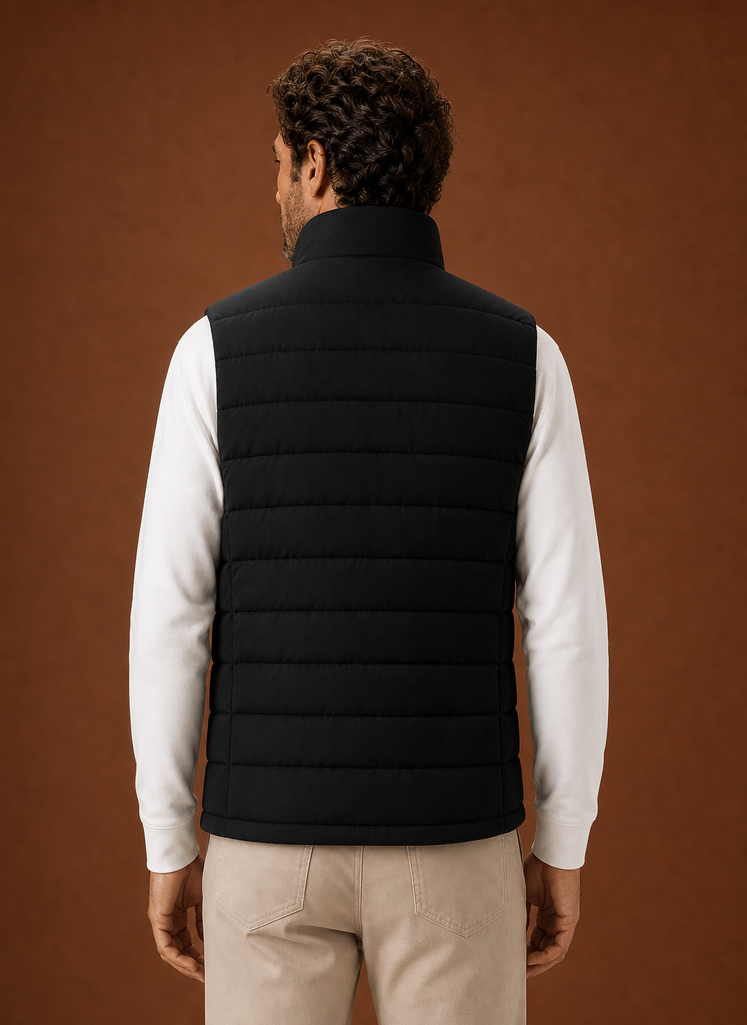 Men's Puffer Vest - Quilted Stand Collar Sleeveless Jacket | Areleon