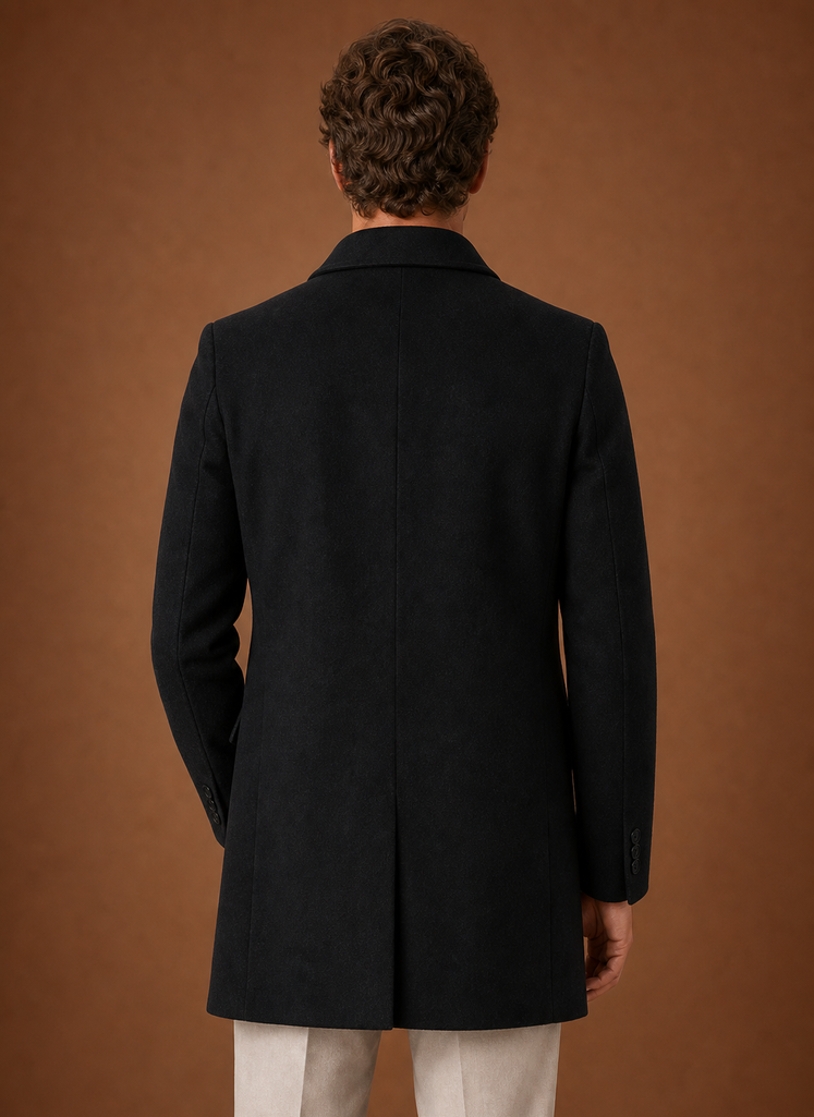 Men's Long Overcoat - Tailored Topcoat | Areleon