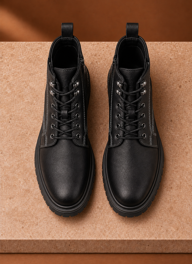 Men's Lace-Up Boots - Vintage Ankle Boots, Casual Dress Boot | Areleon