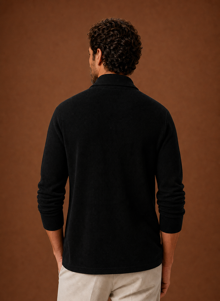 Men's Knit Cardigan - Open Front Longline Cardigan | Areleon
