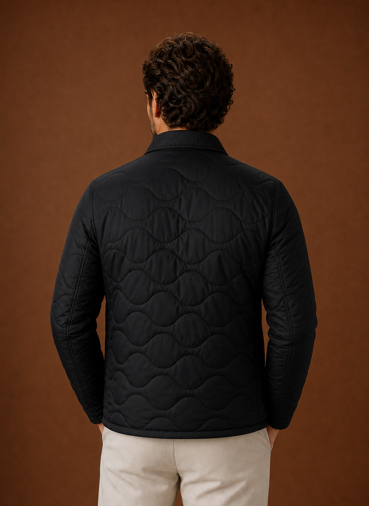 Men’s Quilted Shirt Jacket - Casual Overcoat | Areleon