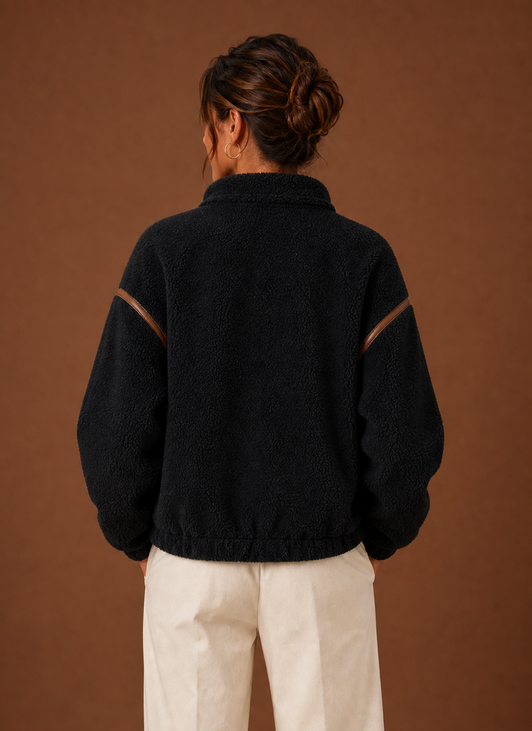 Women’s Sherpa Jacket - Zip-Up Fleece Coat | Areleon