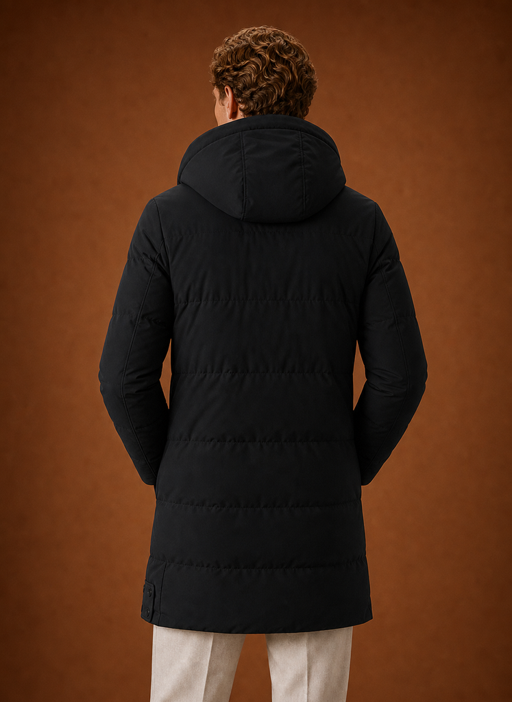 Men's Puffer Jacket - Hooded Parka Winter Coat | Areleon