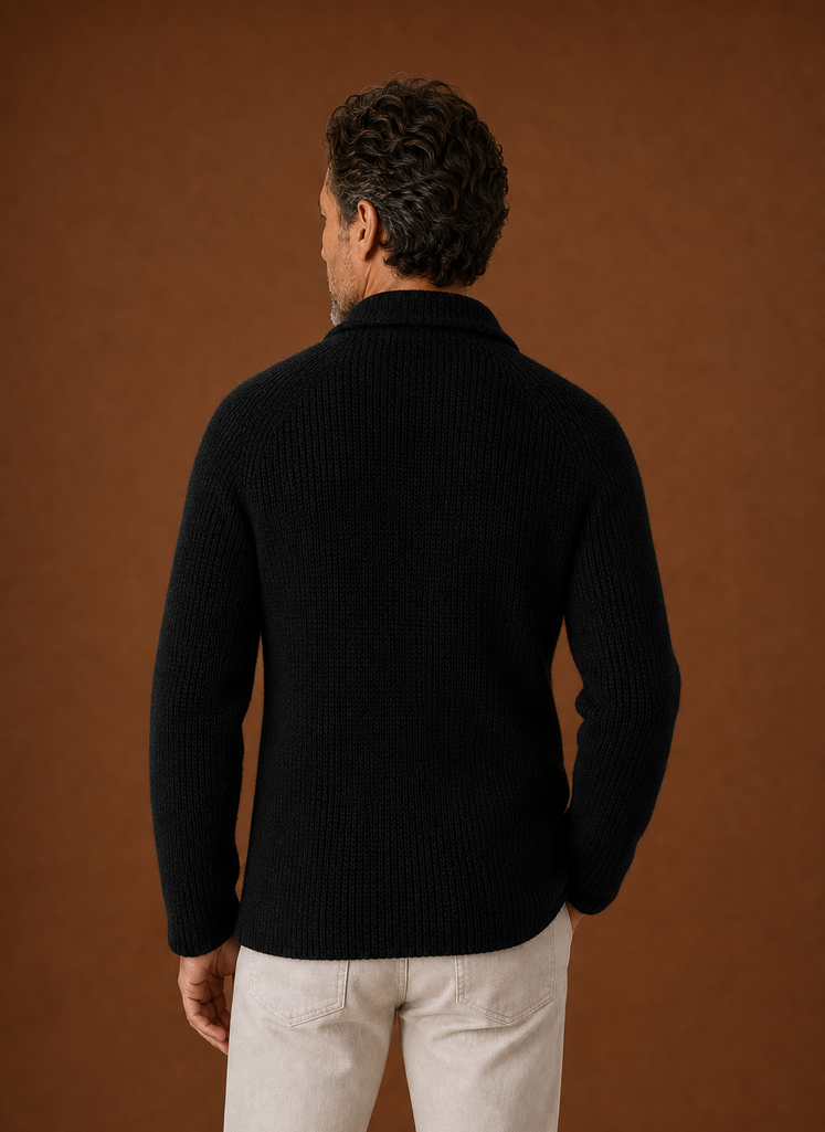 Men's Knit Blazer Cardigan - Button Front Layering Jacket | Areleon