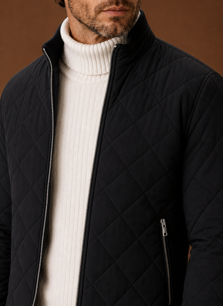 Men's Quilted Fleece Lined Winter Jacket | Areleon