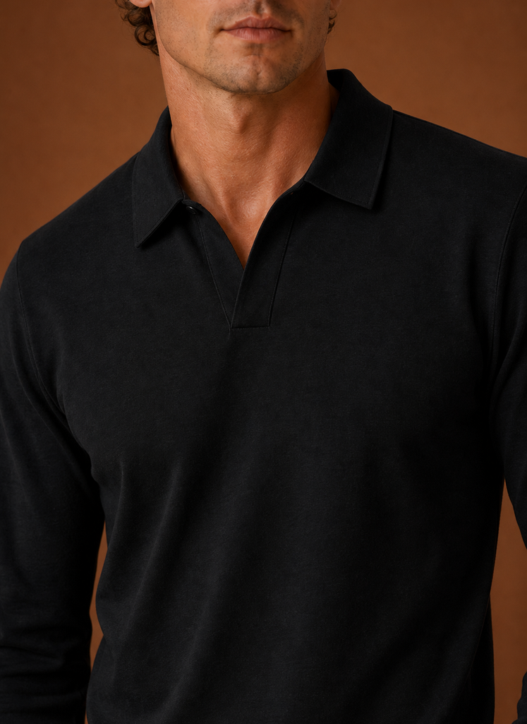 Men's Polo Shirt - Short Sleeve Button-Placket Golf Shirt | Areleon