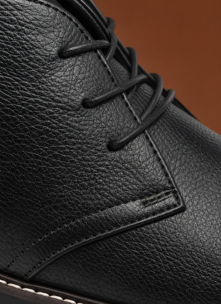 Men's Leather Chukka Boots - Lace-Up Ankle Boots| Areleon