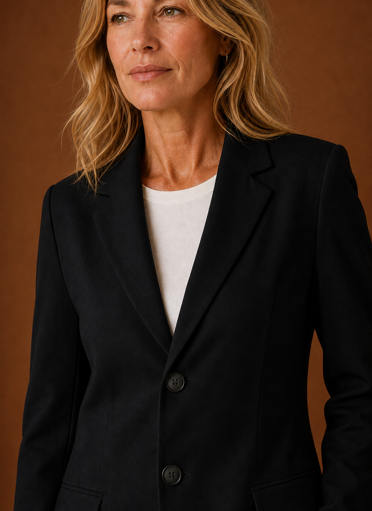 Women's Blazer - Tailored Longline Office Jacket | Areleon