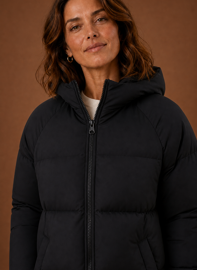 Women's Puffer Jacket Hooded Quilted Winter Coat | Areleon