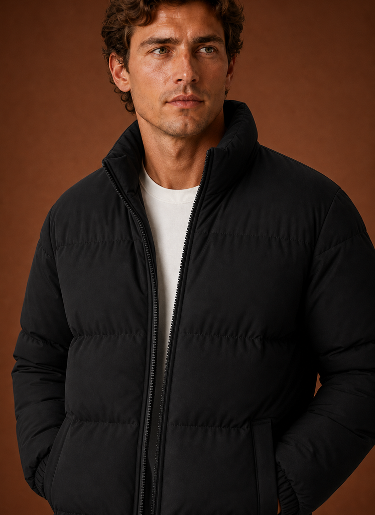 Men's Puffer Jacket - Quilted Winter Coat | Areleon