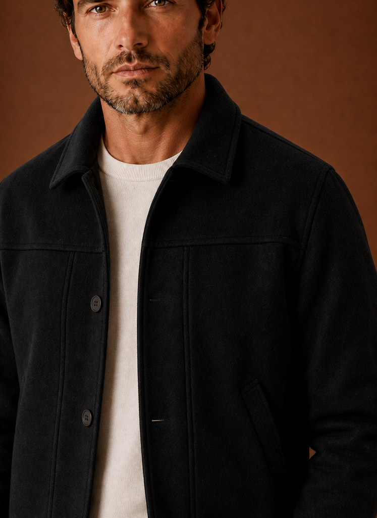 Men's Button-Front Casual Shirt Jacket | Areleon