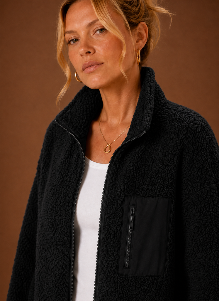 Women's Sherpa Zip-Up Jacket | Areleon