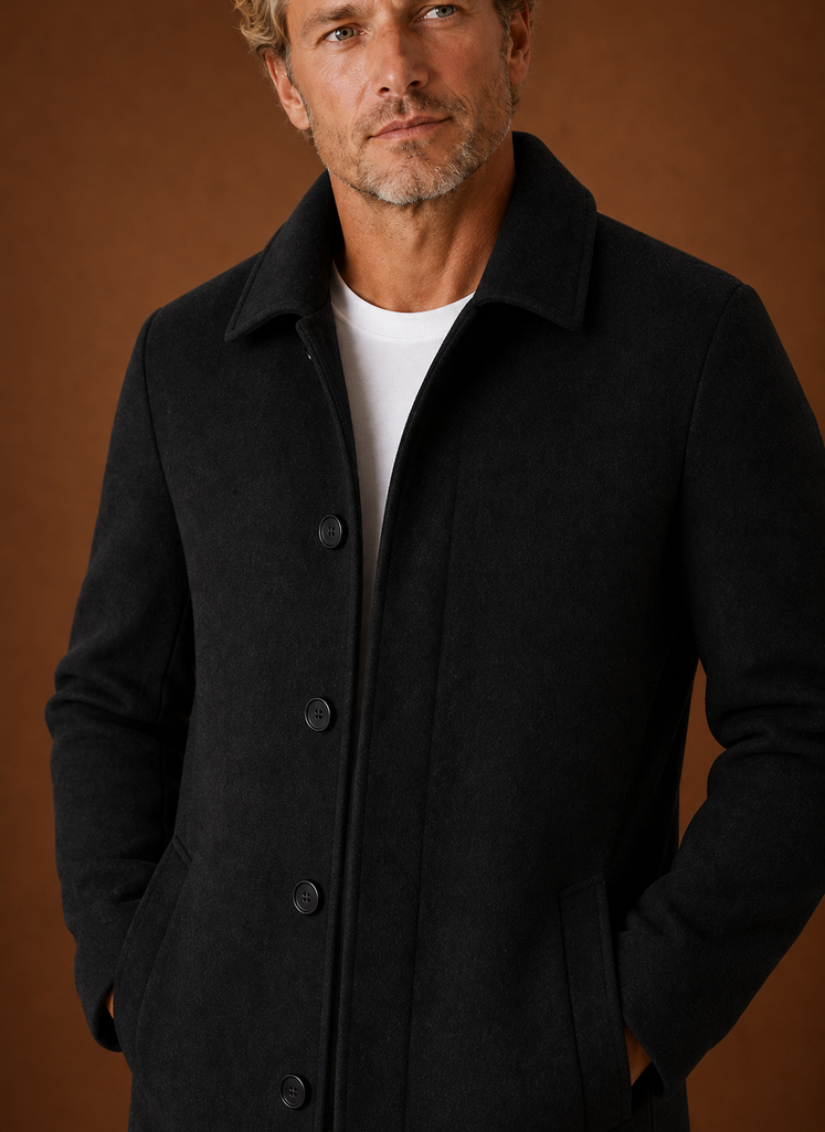 Men's Overcoat - Mid-Length Tailored Topcoat | Areleon